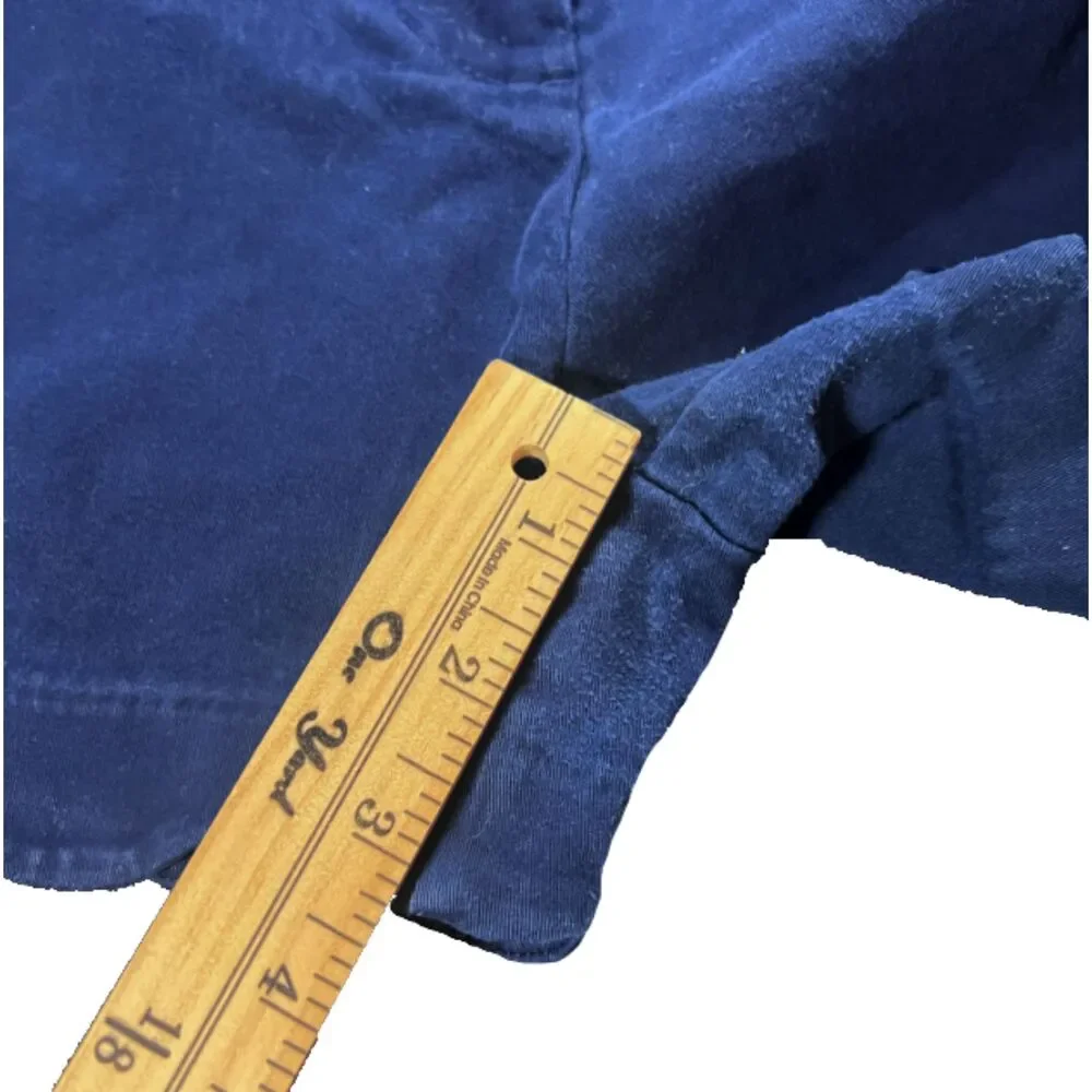 Kids Crown & Ivy Shelby Navy Blue Scallop Hem Chino Shorts Stretch L 14